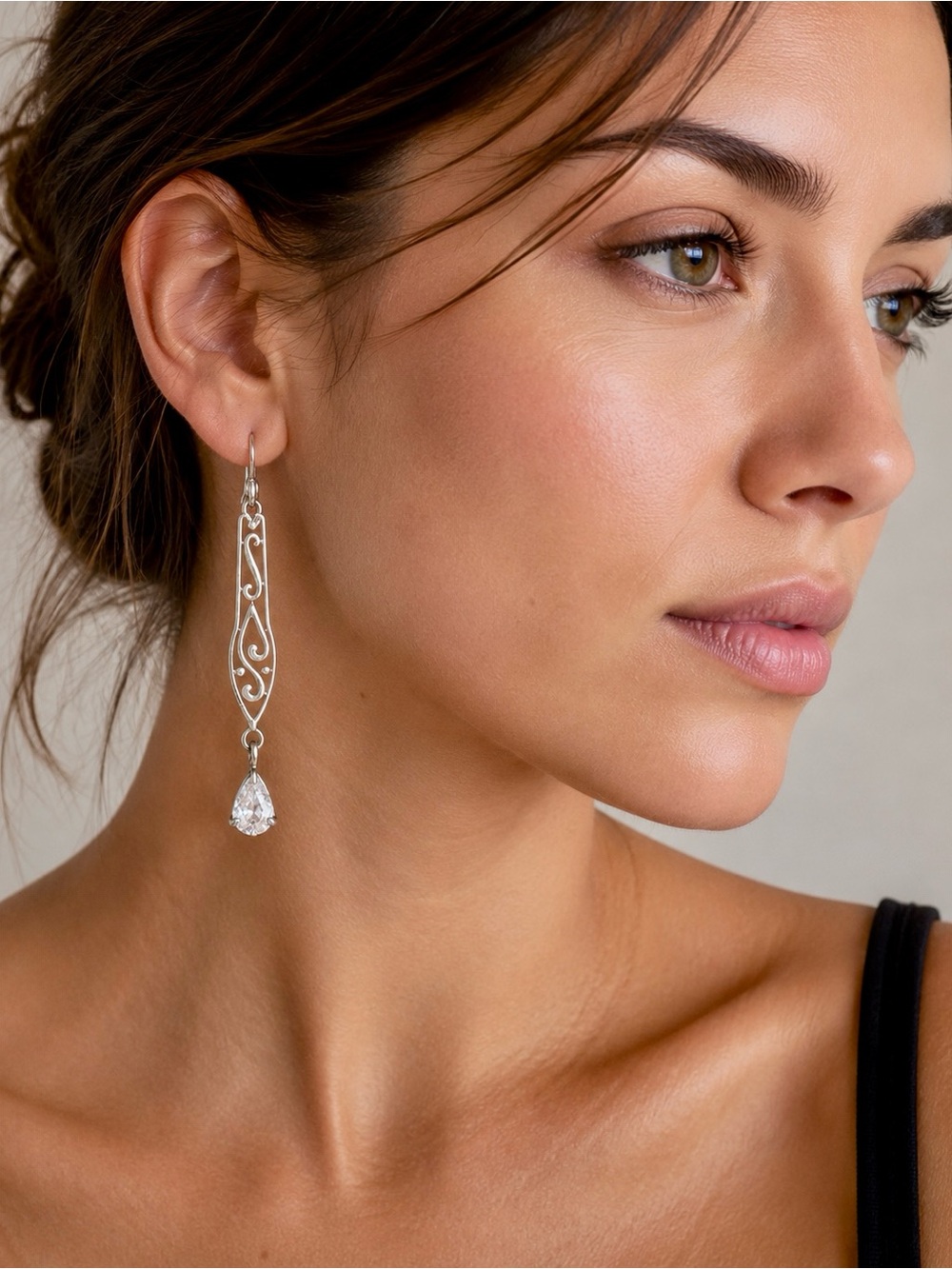 Silpada Sterling Silver & Cubic Zirconia Earrings RARE • LIKE NEW & NEVER WORN